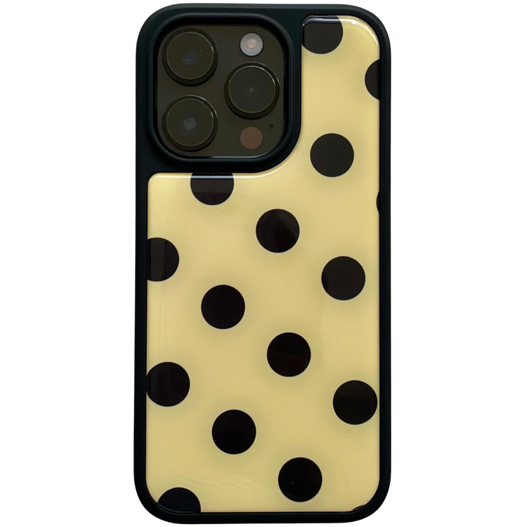 Betty iPhone Case (Retro Polka Dots in Butter Yellow)  INSPO CASES
