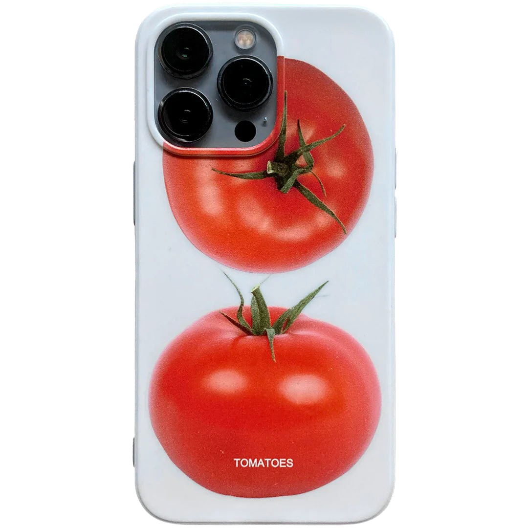 TOMATOES iPhone Case (Realistic Tomato Print on Glossy White) – INSPO CASES TOMATOES iPhone Case (Realistic Tomato Print on Glossy White) – INSPO CASES