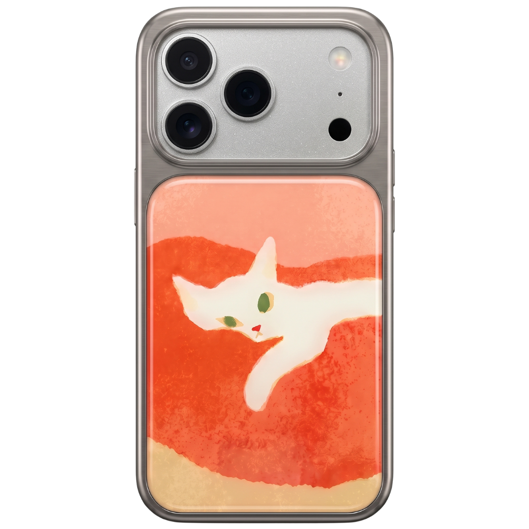 Siesta – White Cat Art Case for iPhone